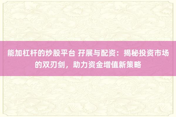 能加杠杆的炒股平台 孖展与配资：揭秘投资市场的双刃剑，助力资金增值新策略