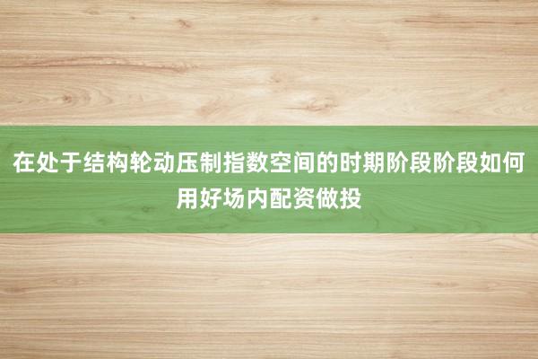 在处于结构轮动压制指数空间的时期阶段阶段如何用好场内配资做投